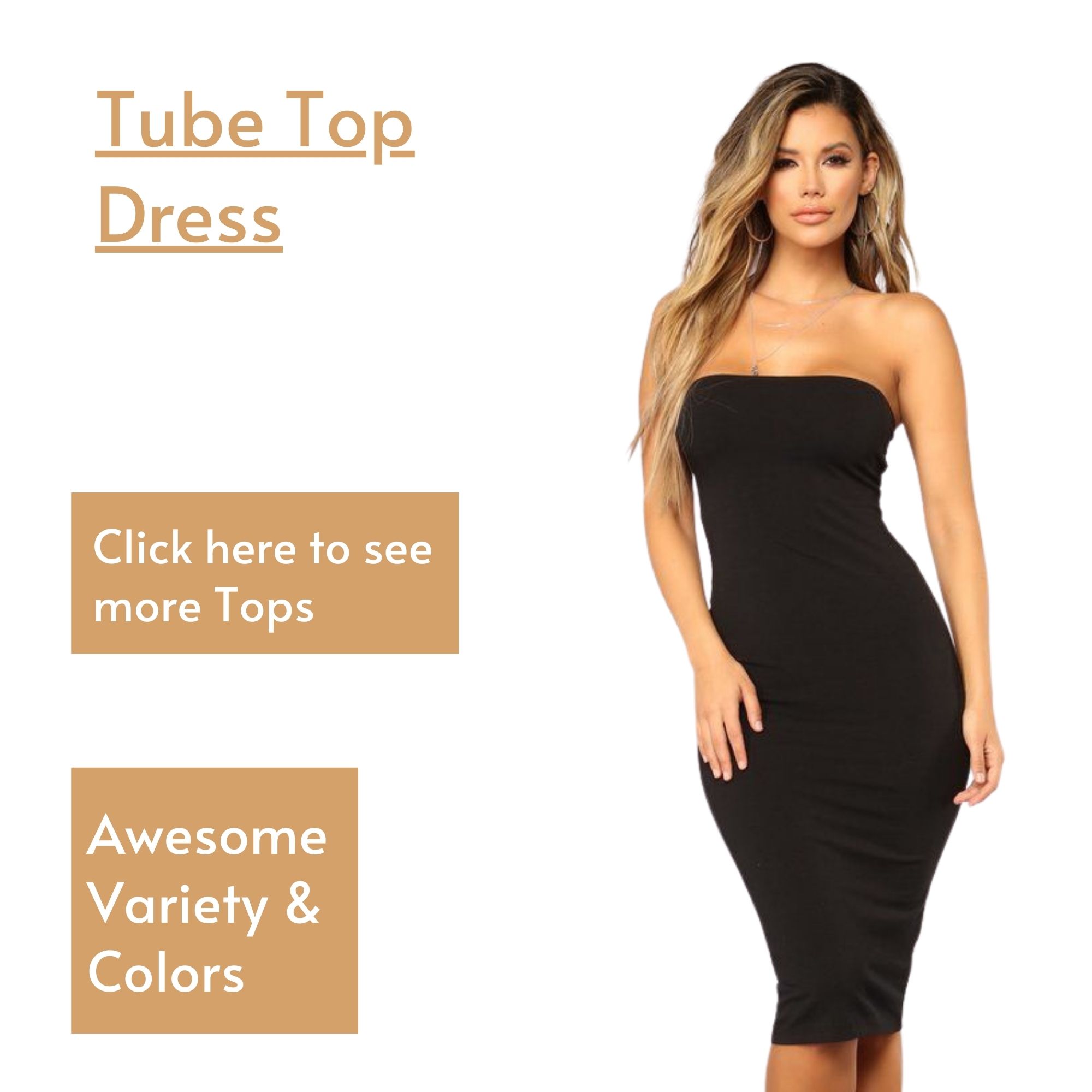 Black Tube Top Dress 